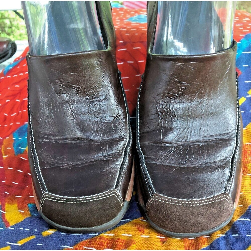 Rieker Anti Stress Shoes Womens 39 Slip On Flat Loafers Brown faux leather suede